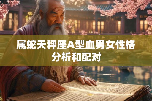 属蛇天秤座A型血男女性格分析和配对