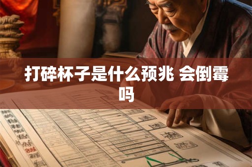 打碎杯子是什么预兆 会倒霉吗