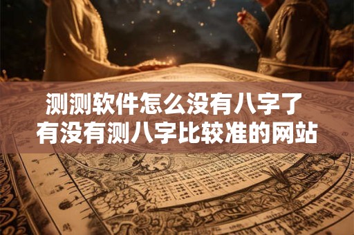 测测软件怎么没有八字了 有没有测八字比较准的网站