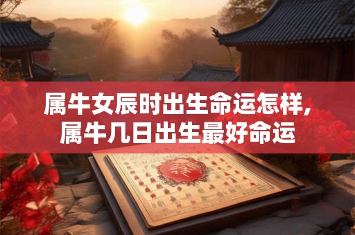 属牛女辰时出生命运怎样,属牛几日出生最好命运