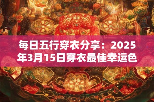 每日五行穿衣分享：2025年3月15日穿衣最佳幸运色