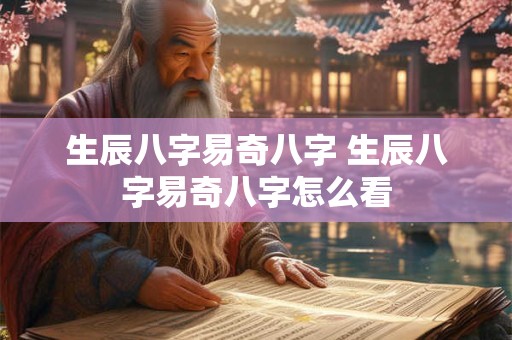 生辰八字易奇八字 生辰八字易奇八字怎么看