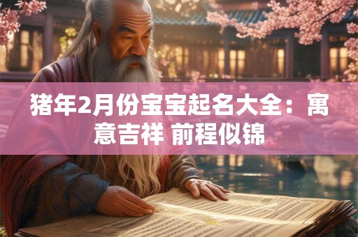 猪年2月份宝宝起名大全：寓意吉祥 前程似锦