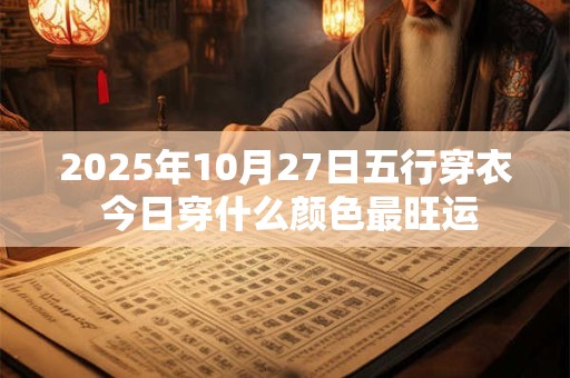 2025年10月27日五行穿衣 今日穿什么颜色最旺运