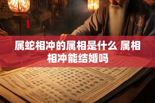 属蛇相冲的属相是什么 属相相冲能结婚吗