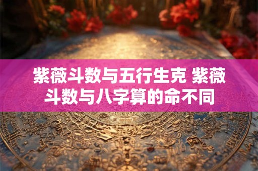紫薇斗数与五行生克 紫薇斗数与八字算的命不同