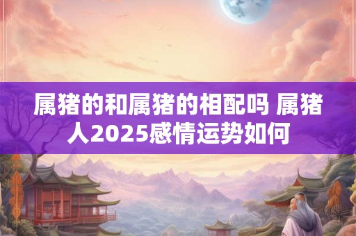 属猪的和属猪的相配吗 属猪人2026感情运势如何