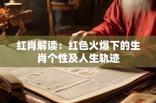 红肖解读：红色火爆下的生肖个性及人生轨迹
