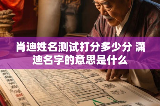 肖迪姓名测试打分多少分 潇迪名字的意思是什么
