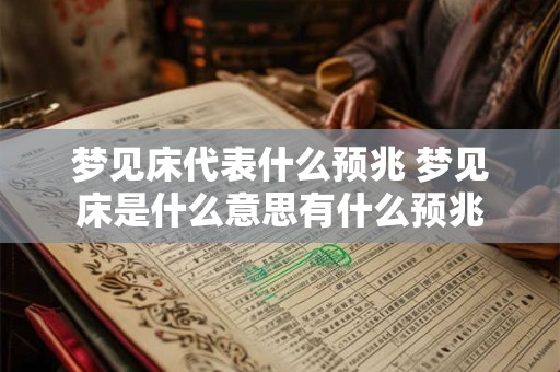梦见床代表什么预兆 梦见床是什么意思有什么预兆