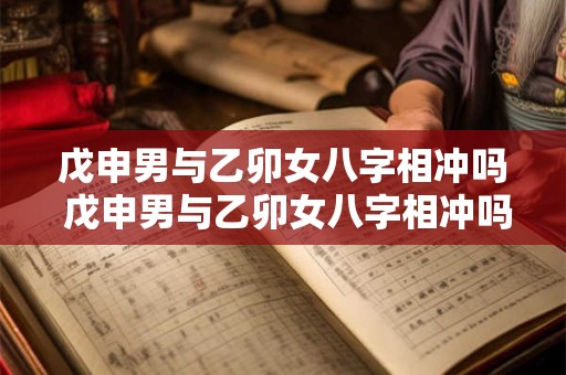 戊申男与乙卯女八字相冲吗 戊申男与乙卯女八字相冲吗婚姻如何