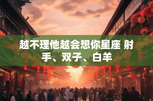 越不理他越会想你星座 射手、双子、白羊