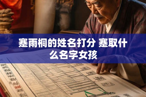 蹇雨桐的姓名打分 蹇取什么名字女孩