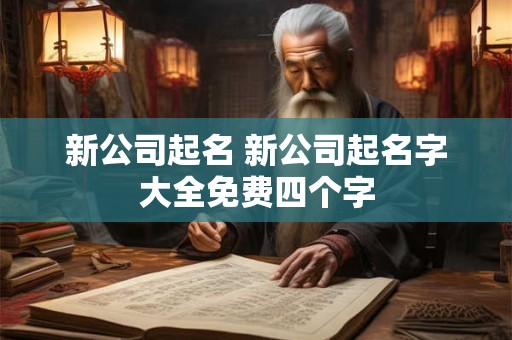 新公司起名 新公司起名字大全免费四个字