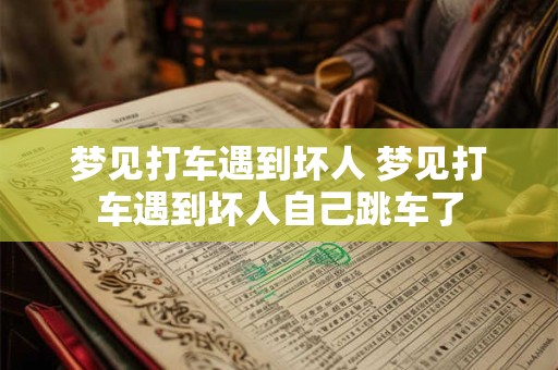 梦见打车遇到坏人 梦见打车遇到坏人自己跳车了