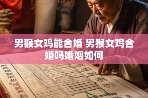 男猴女鸡能合婚 男猴女鸡合婚吗婚姻如何
