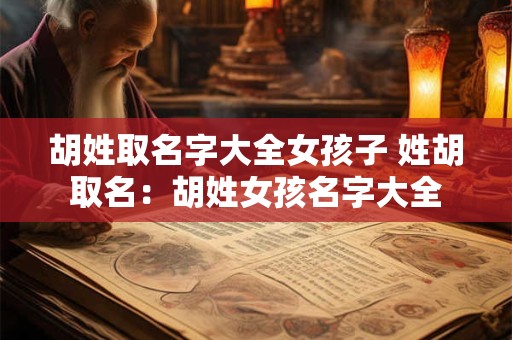 胡姓取名字大全女孩子 姓胡取名：胡姓女孩名字大全