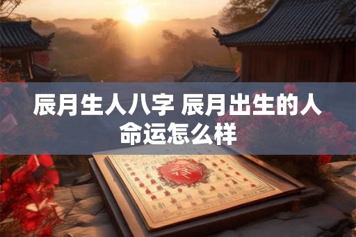 辰月生人八字 辰月出生的人命运怎么样