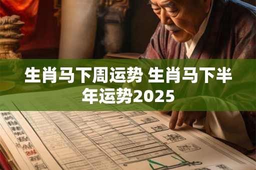 生肖马下周运势 生肖马下半年运势2026 生肖马下周运势 生肖马下半年运势2026