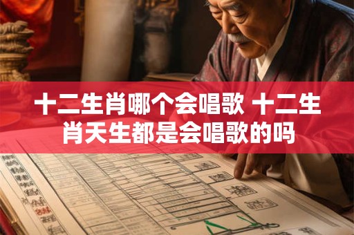 十二生肖哪个会唱歌 十二生肖天生都是会唱歌的吗