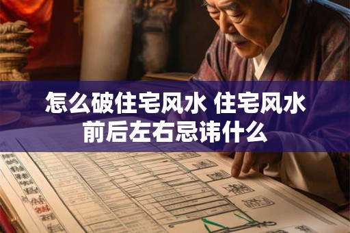怎么破住宅风水 住宅风水前后左右忌讳什么