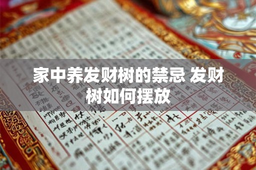 家中养发财树的禁忌 发财树如何摆放 家中养发财树的禁忌 发财树如何摆放