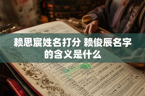 赖思宸姓名打分 赖俊辰名字的含义是什么