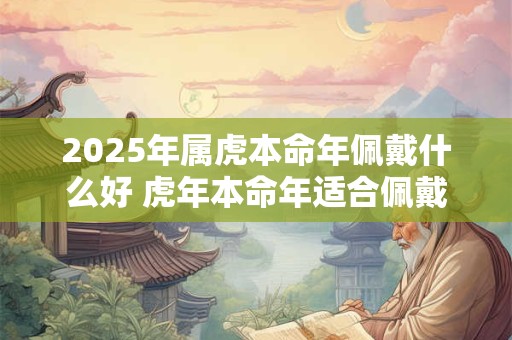 2025年属虎本命年佩戴什么好 虎年本命年适合佩戴什么