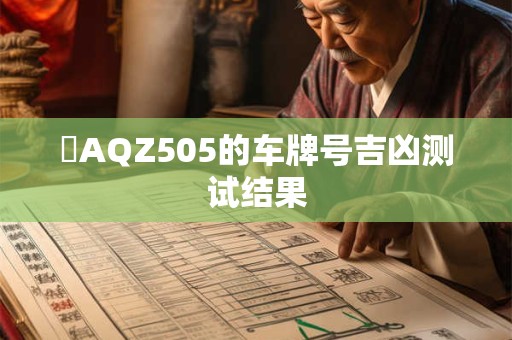 粵AQZ505的车牌号吉凶测试结果