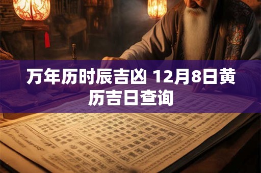 万年历时辰吉凶 12月8日黄历吉日查询