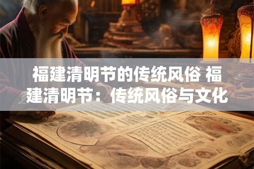 福建清明节的传统风俗 福建清明节：传统风俗与文化盛宴