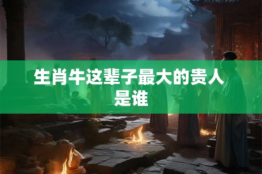生肖牛这辈子最大的贵人 是谁