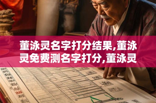 董泳灵名字打分结果,董泳灵免费测名字打分,董泳灵周易免费测名字打分