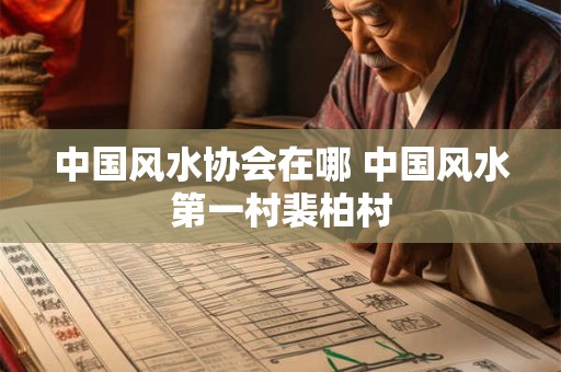 中国风水协会在哪 中国风水第一村裴柏村