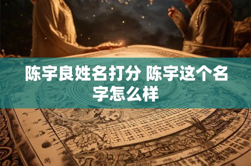 陈宇良姓名打分 陈宇这个名字怎么样