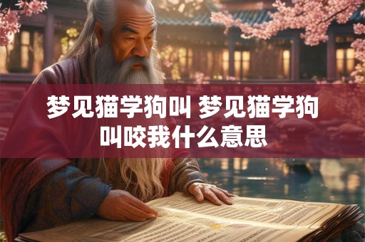 梦见猫学狗叫 梦见猫学狗叫咬我什么意思