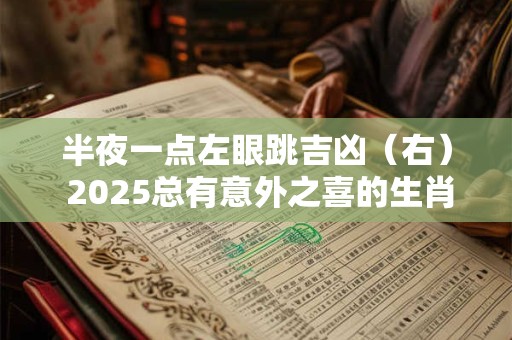 半夜一点左眼跳吉凶（右） 2025总有意外之喜的生肖