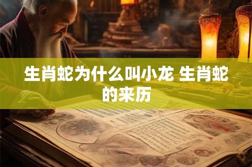 生肖蛇为什么叫小龙 生肖蛇的来历