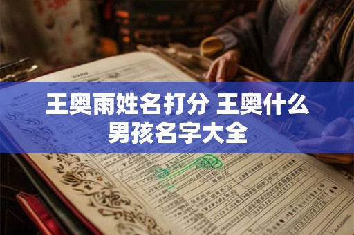 王奥雨姓名打分 王奥什么男孩名字大全