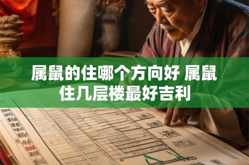 属鼠的住哪个方向好 属鼠住几层楼最好吉利