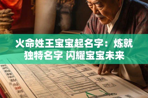 火命姓王宝宝起名字：炼就独特名字 闪耀宝宝未来