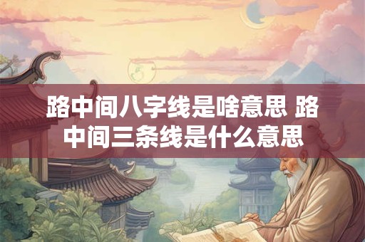 路中间八字线是啥意思 路中间三条线是什么意思