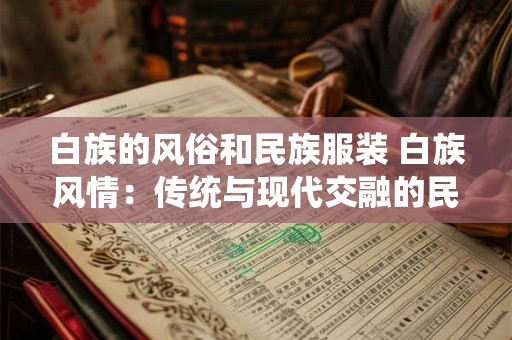 白族的风俗和民族服装 白族风情:传统与现代交融的民族服装 白族的风俗和民族服装 白族风情:传统与现代交融的民族服装