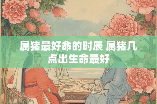 属猪最好命的时辰 属猪几点出生命最好