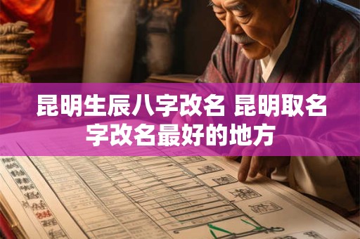 昆明生辰八字改名 昆明取名字改名最好的地方