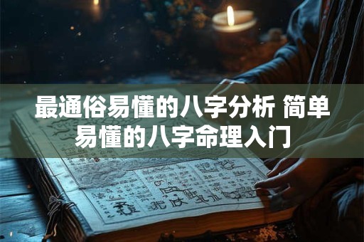 最通俗易懂的八字分析 简单易懂的八字命理入门