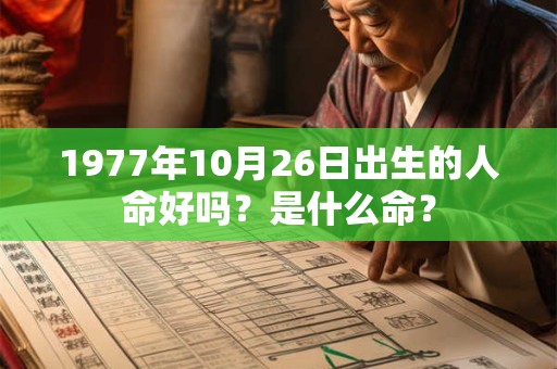 1977年10月26日出生的人命好吗？是什么命？