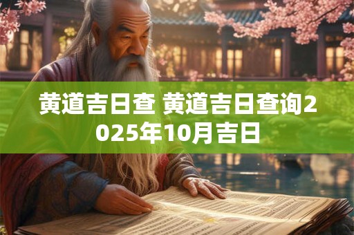 黄道吉日查 黄道吉日查询2025年10月吉日