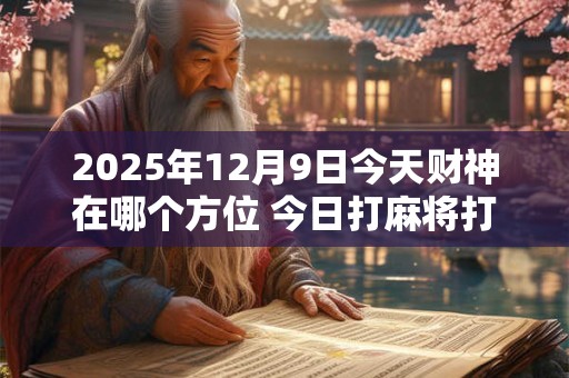 2025年12月9日今天财神在哪个方位 今日打麻将打牌财神方位！