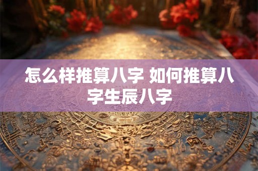 怎么样推算八字 如何推算八字生辰八字